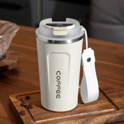 Smart Coffee Mug with Temperature Display - 380/510ml Stainless Steel