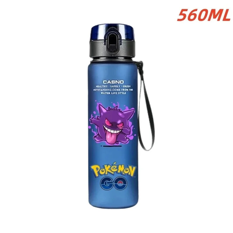 Pokemon Water Bottle - 560ml Pikachu Gengar - Kids Outdoor Sports