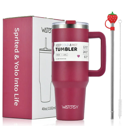 Large Capacity Stainless Steel Tumbler - 30oz/40oz Double Vacuum Insulated