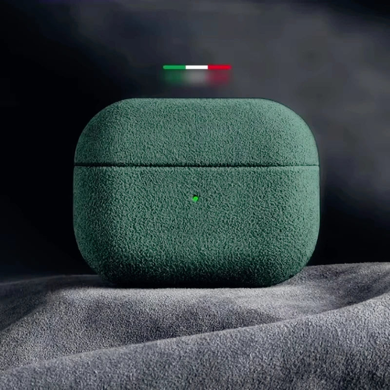 Luxury Italian Suede Leather AirPods Case - Pro 3, Pro 2, AirPods 4