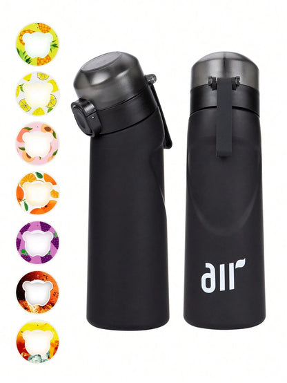 Scented Water Bottle with Flavor Pods - 800ml Transparent with Straw