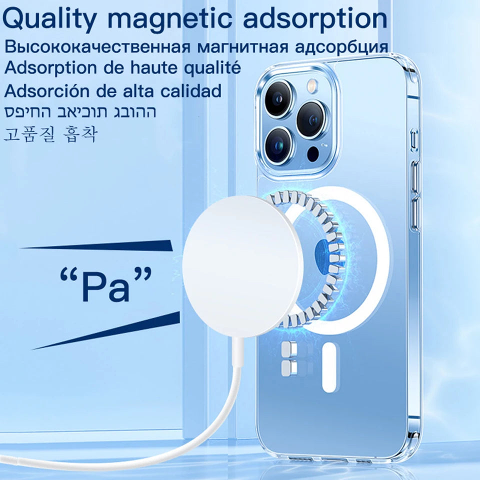 Crystal Clear MagSafe iPhone Case - Wireless Charging