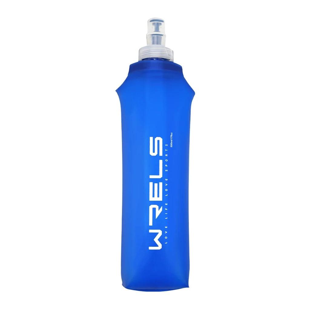 Collapsible Soft Flask Water Bottle - 500ml TPU BPA-Free - Running, Hiking
