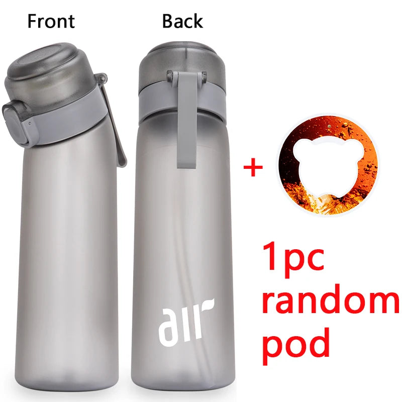 Scented Water Bottle with Flavor Pods - 800ml Transparent with Straw