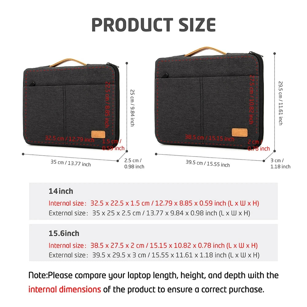 Shockproof Laptop Briefcase - Business Travel Case