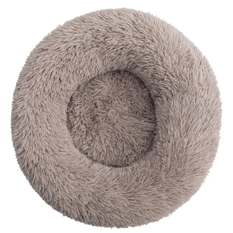 Ultra-Soft Round Pet Bed - Plush Donut Style for Dogs & Cats