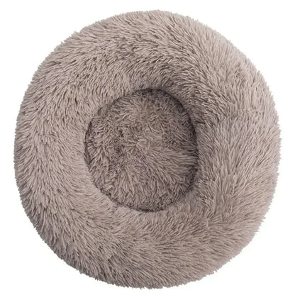 Ultra-Soft Round Pet Bed - Plush Donut Style for Dogs & Cats