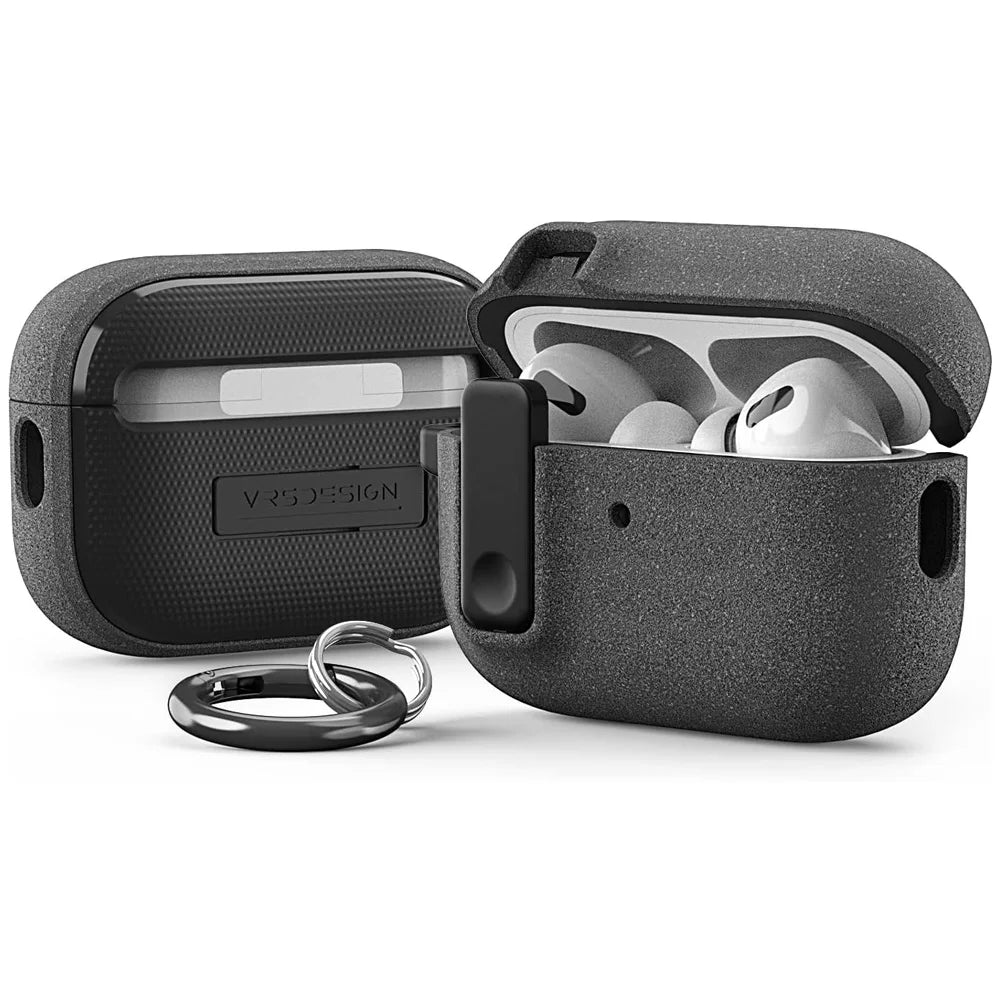 Silicone Shockproof AirPods Case with Hook - Pro 2, AirPods 4, 3
