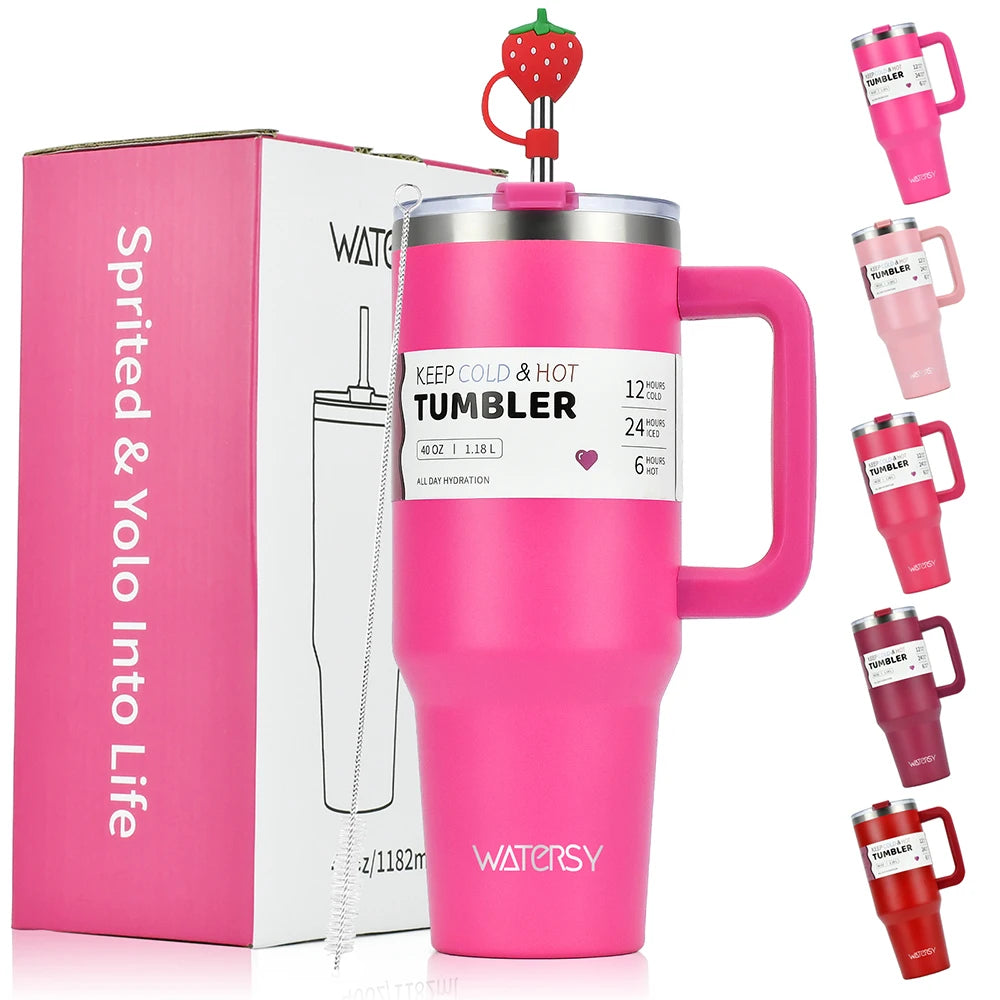 Large Capacity Stainless Steel Tumbler - 30oz/40oz Double Vacuum Insulated