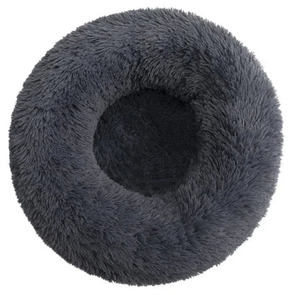 Ultra-Soft Round Pet Bed - Plush Donut Style for Dogs & Cats