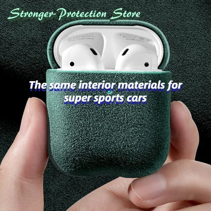 Luxury Italian Suede Leather AirPods Case - Pro 3, Pro 2, AirPods 4