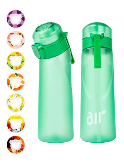 Scented Water Bottle with Flavor Pods - 800ml Transparent with Straw
