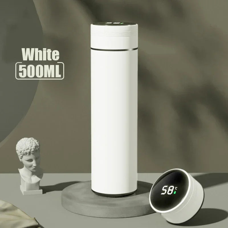 Smart Temperature Display Thermos - 500ml Stainless Steel Vacuum Insulated
