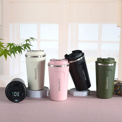 Smart Coffee Mug with Temperature Display - 380/510ml Stainless Steel