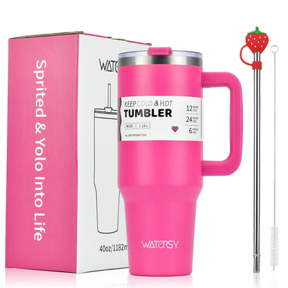 Large Capacity Stainless Steel Tumbler - 30oz/40oz Double Vacuum Insulated