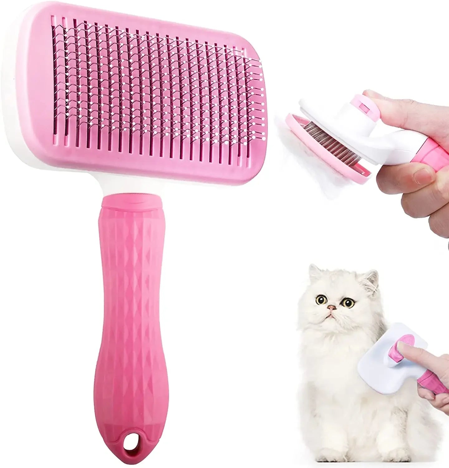 Pet Hair Remover Brush – Grooming Comb for Cats & Dogs, Long Hair Grooming & Cleaning Tool
